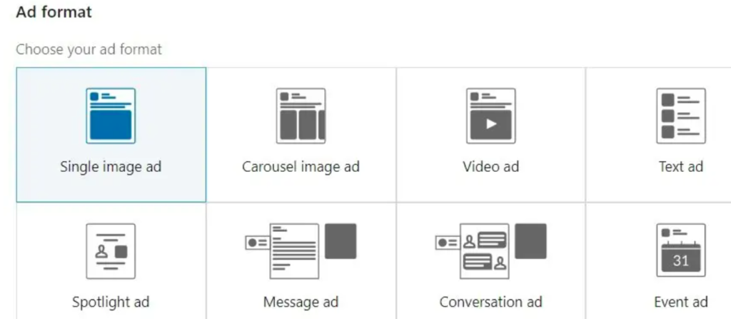 Ad Formats in LinkedIn ads